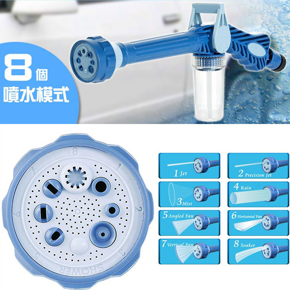 8 Nozzle Ez Jet Water Cleaning Soap Cannon Dispenser Pump Spray Automobile Washer