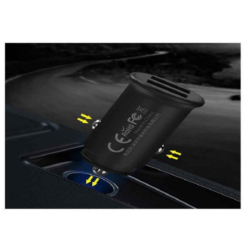 Remax RCC-219 Roki Series Car Charger 2.4A - Black