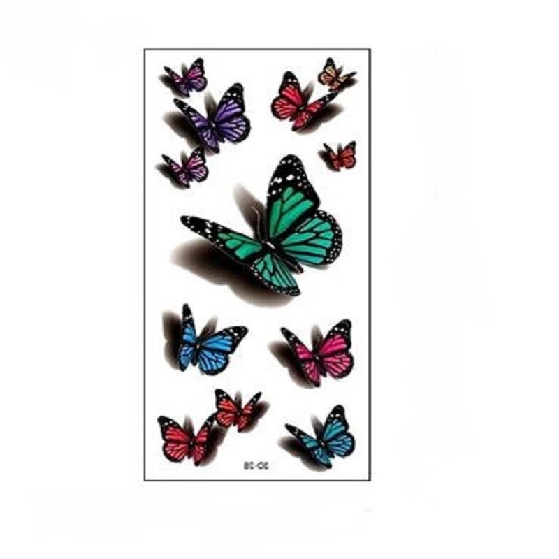 3d Amazing Butterfly Body Art Flash Fake Tattoo Water Proof Tattoo Body Tattoo