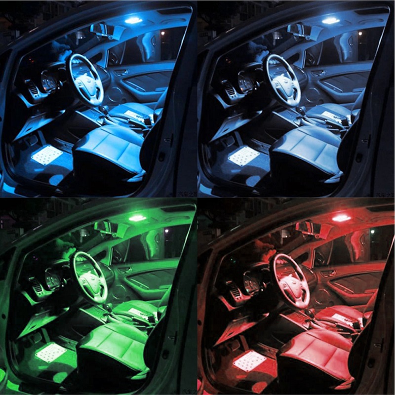 Remote Car Interior Light LED Lamp Colorful RGB Multi Colors