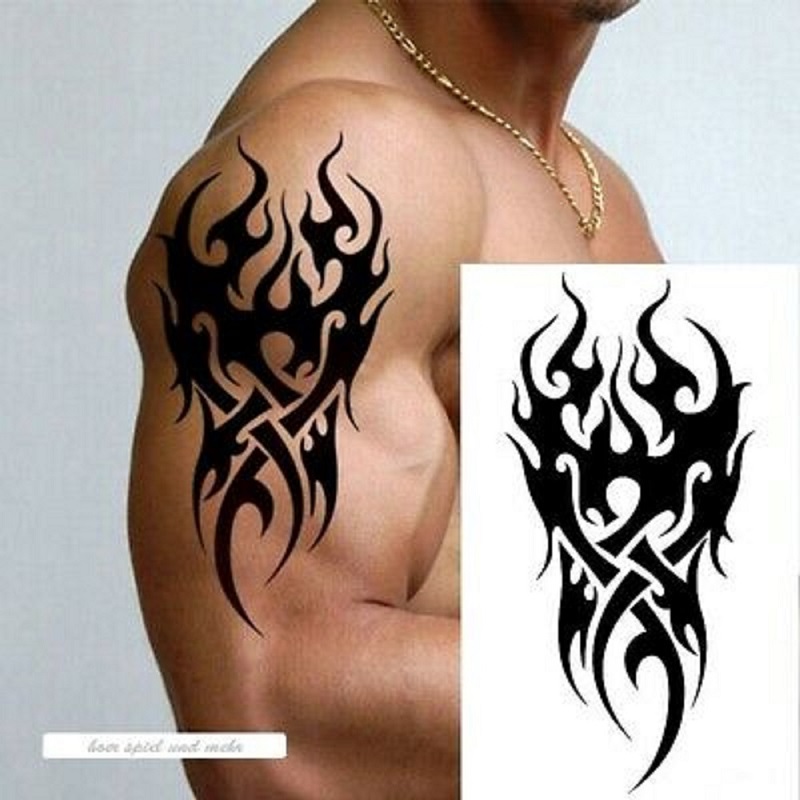 Flame Design Waterproof Temporary Tattoo