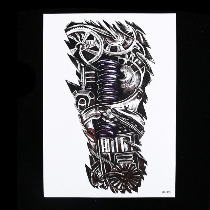 High Quality 3D Robot Machine Pattern Arm Body Temporary Tattoo