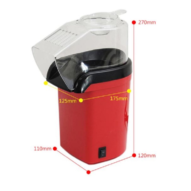 Electric Popcorn Maker Oil-Free Mini 1200W