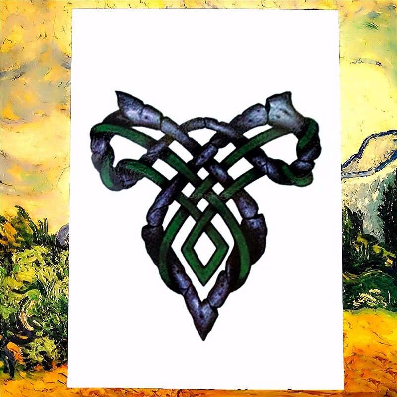 Celtic Black Totem Temporary Tattoo