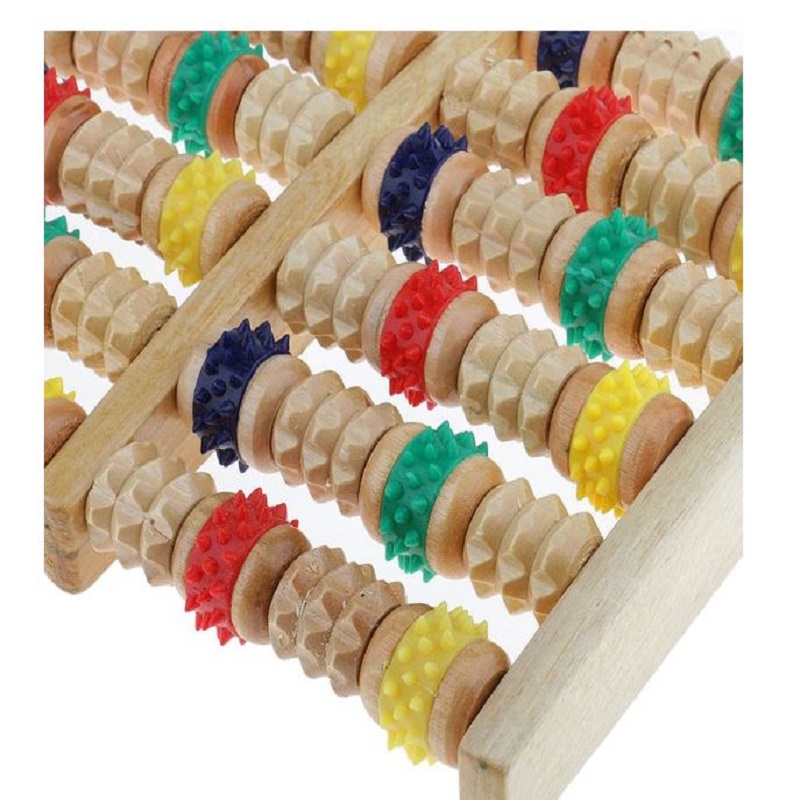 Colorful Massage Roller Wooden Roller Foot Massager 