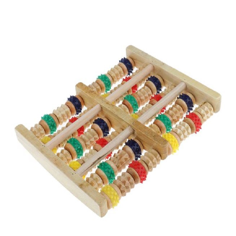 Colorful Massage Roller Wooden Roller Foot Massager 