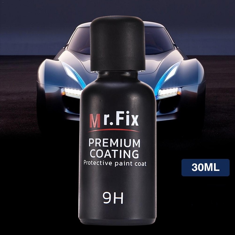 9H Mr Fix Car Premium Coating Super Hydrophobic Glass Coating Car Liquid Ceramic Coat Auto Paint Care Nano-Plated Crystal Crystallized Coating Automotive Auto Detailing Car Polish Anti-Scratch