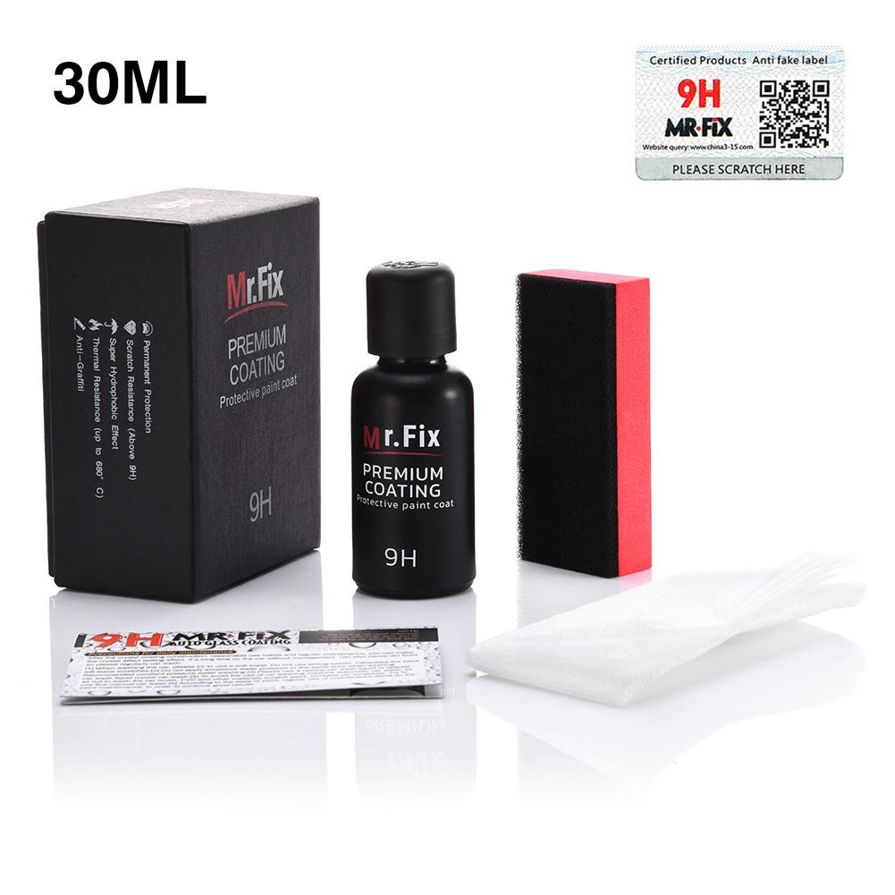 9H Mr Fix Car Premium Coating Super Hydrophobic Glass Coating Car Liquid Ceramic Coat Auto Paint Care Nano-Plated Crystal Crystallized Coating Automotive Auto Detailing Car Polish Anti-Scratch