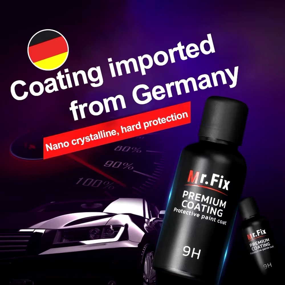 9H Mr Fix Car Premium Coating Super Hydrophobic Glass Coating Car Liquid Ceramic Coat Auto Paint Care Nano-Plated Crystal Crystallized Coating Automotive Auto Detailing Car Polish Anti-Scratch