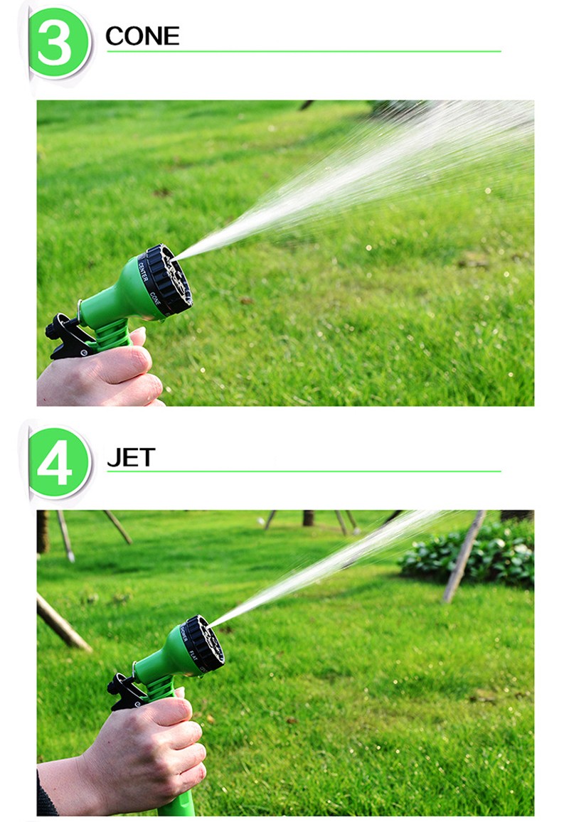 Flexible Expanding Water Hose Tube Spray Nozzle Water Gun Kit 50 FT