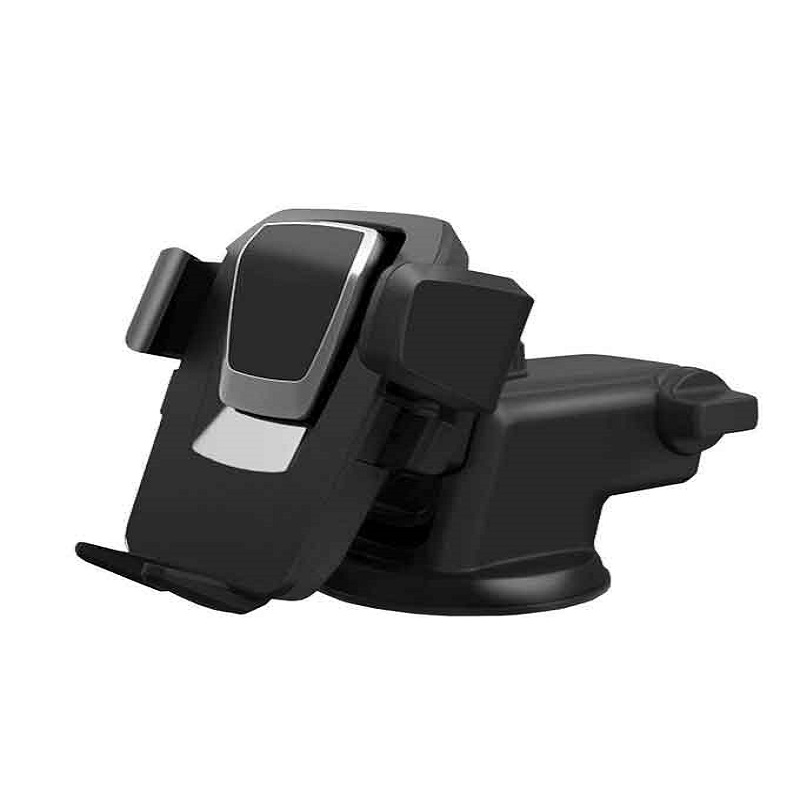 Universal Suction Cup Long Handle Car Mobile Holder - Black