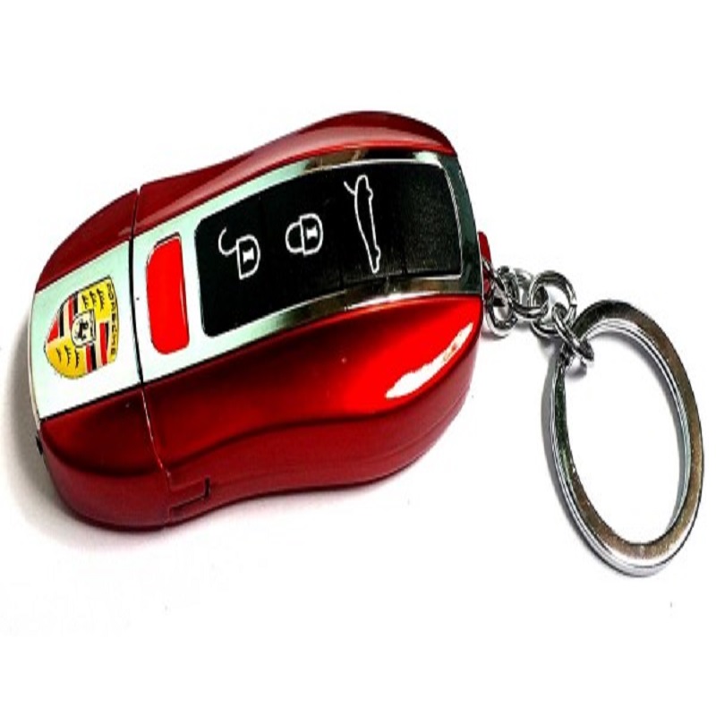 Car Key Style Butane Gas Inflatable Jet Flame Lighter Windproof 