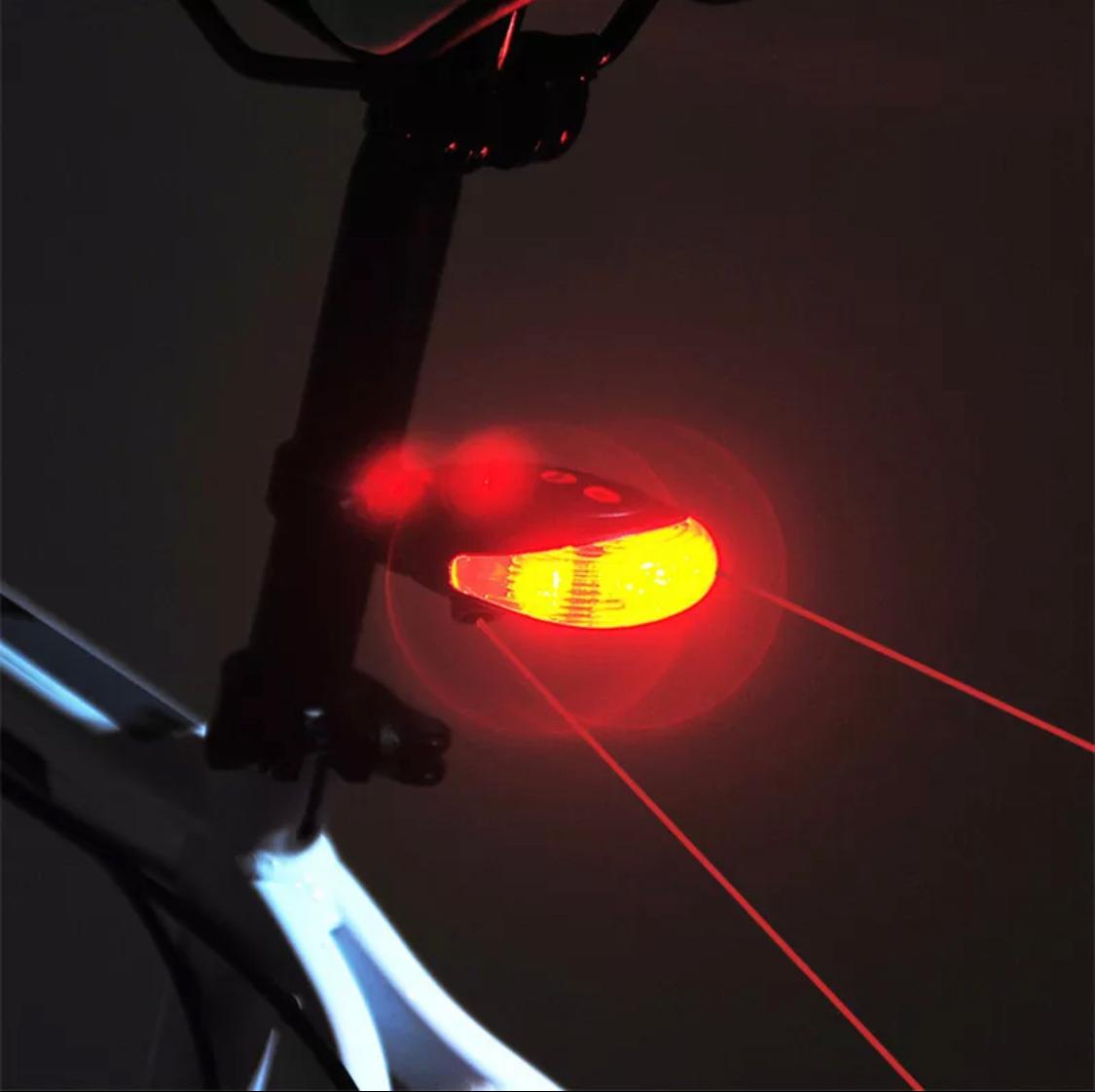 Waterproof Bicycle Light 5LED+2Laser Rear Tail Light for Bicycle