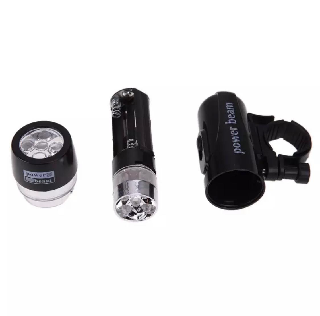 5 LED Torch Flash Light Black Bicycle