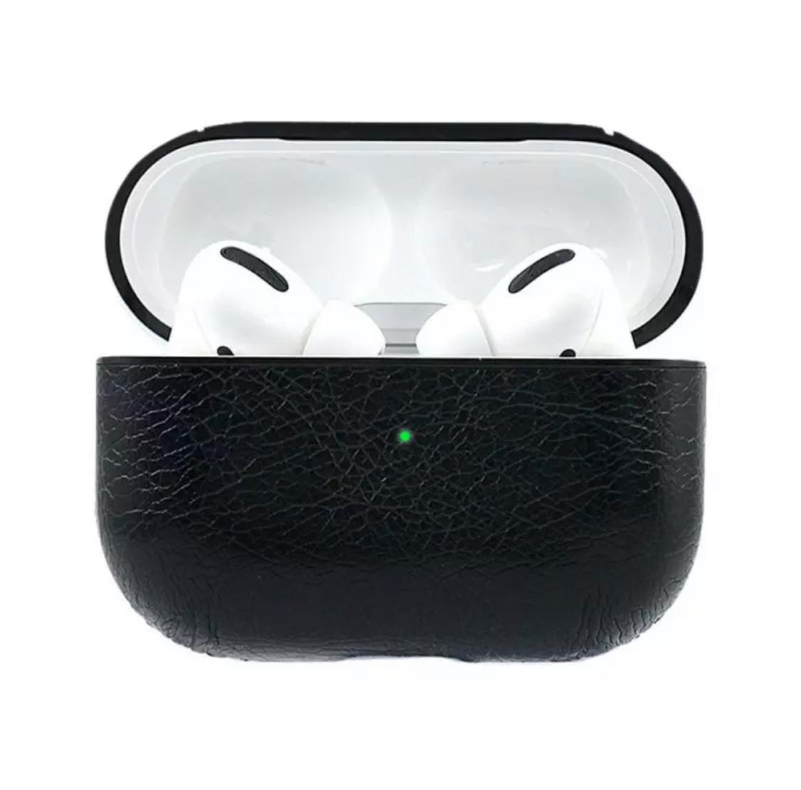 Protective Case For New Apple Air Pods Pro Leather Wireless Charging Case Protective Cover Black