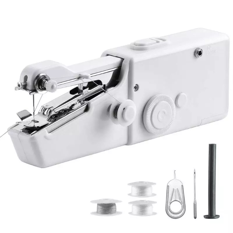 Mini Portable Handheld Sewing Machines Stitch Sew Needlework Cordless Clothes Fabrics Electric Sewing Machine Stitch Set