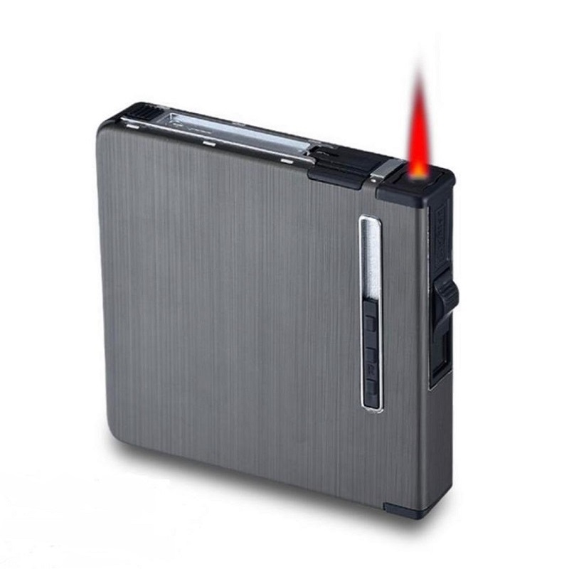 Metal Portable 12 Pcs Storage Box Case With Jet Flame Lighter