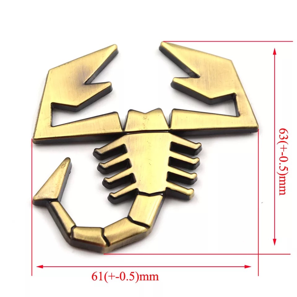  Alloy 3D Scorpio Shield Shape Badge Sticker Car Logo