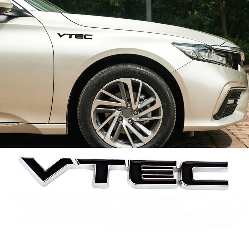 thumbnail image 2 of SpaceX-Store 3D Chrome"VTEC" Sticker Side Fender Rear Trunk Badge Car Logo Emblem 2 of 10