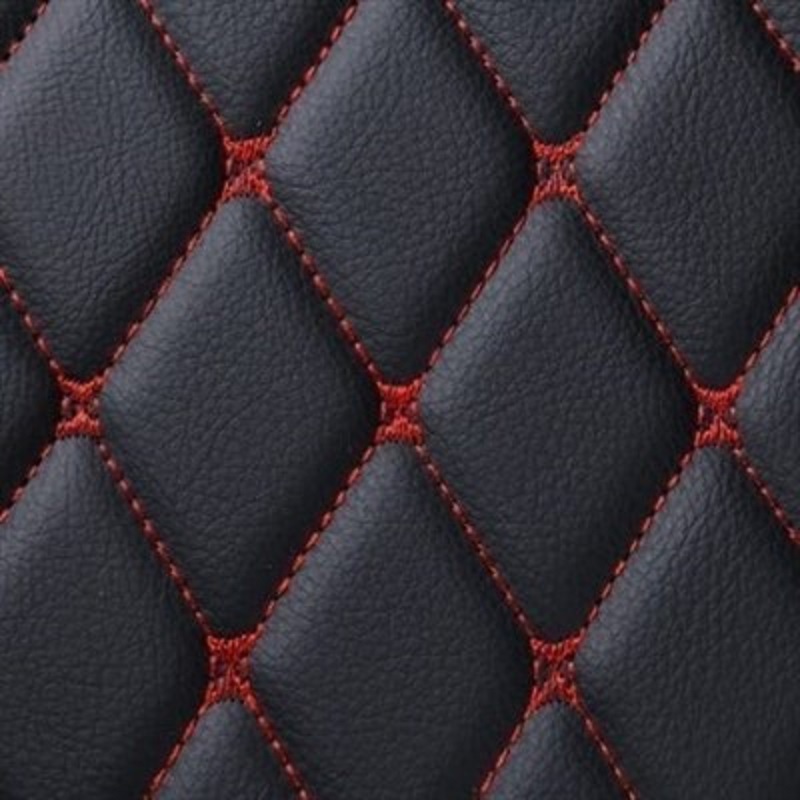 7D Luxury Floor Mats Black and Red Stitching For H.o.n.d.a C.i.v.i.c 2016-2019