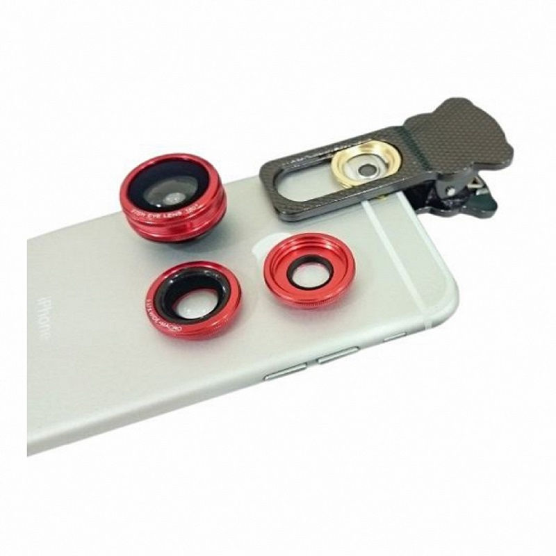 4 in 1 Universal Camera Lens Kit Fish Eye Micro Lens And 10x Zooming Lens