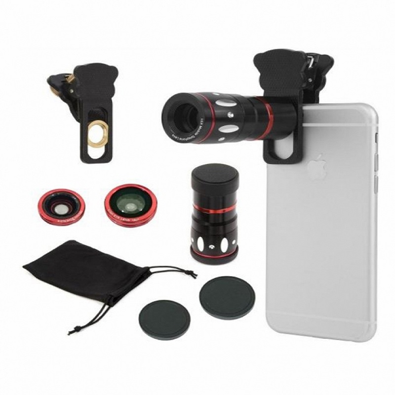 4 in 1 Universal Camera Lens Kit Fish Eye Micro Lens And 10x Zooming Lens