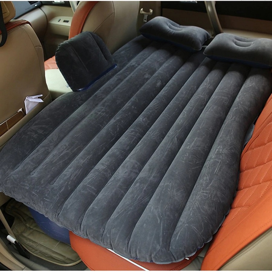 Universal Car Air Mattress Travel Inflatable Car Bed - Black