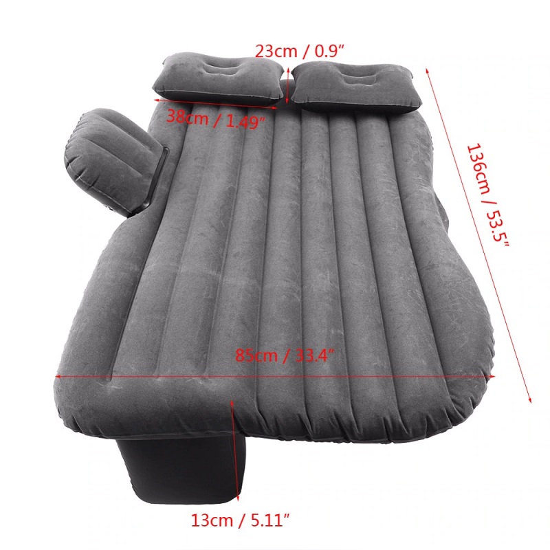 Universal Car Air Mattress Travel Inflatable Car Bed - Black