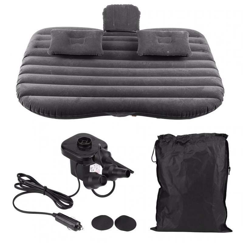 Universal Car Air Mattress Travel Inflatable Car Bed - Black