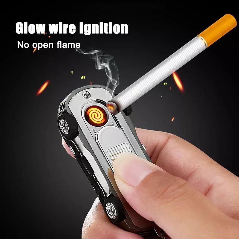 Sports Car Style Rechargeable Cigarette Lighter with Flashlight