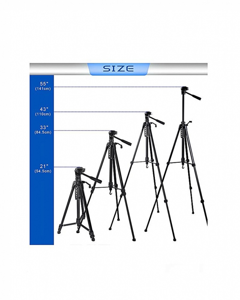 Weifeng Professional Camera Tripod Wt-3520 - Black
