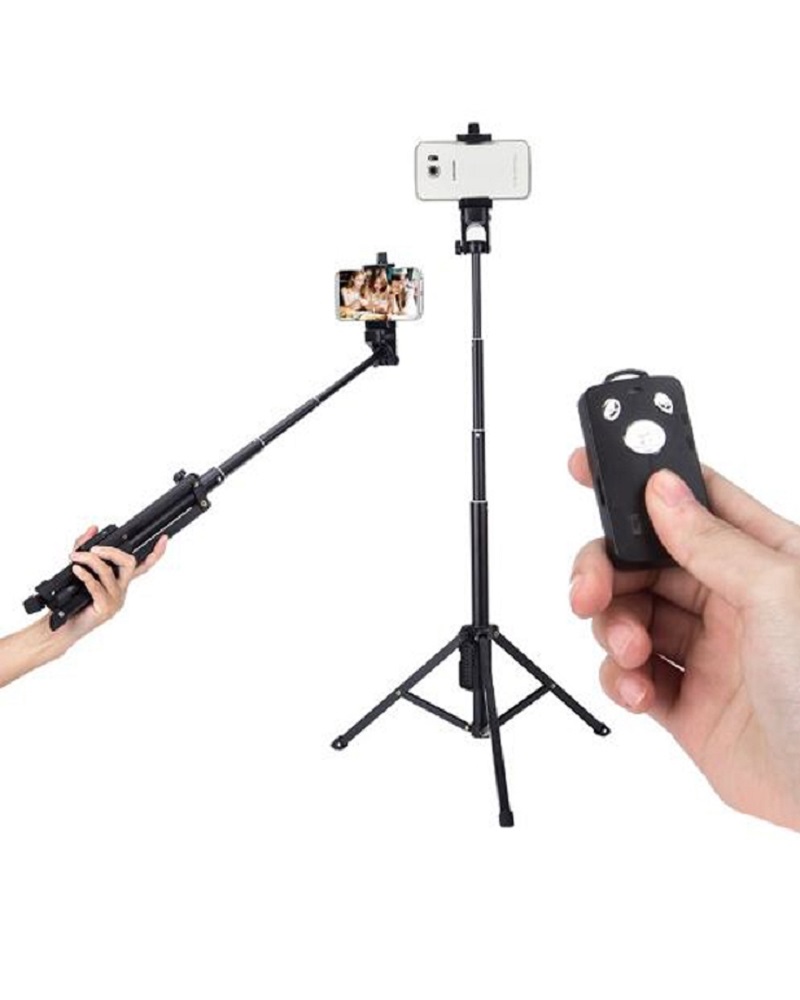 Yunteng YT-1688 3in1 Tripod Selfie Stick And Self-Portrait Monopod - Black