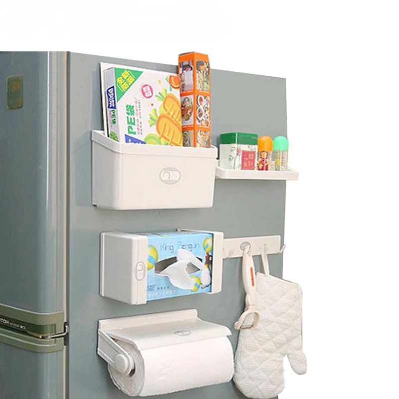 5Pcs - Magnetic Fridge Side Shelf Rack Organizer