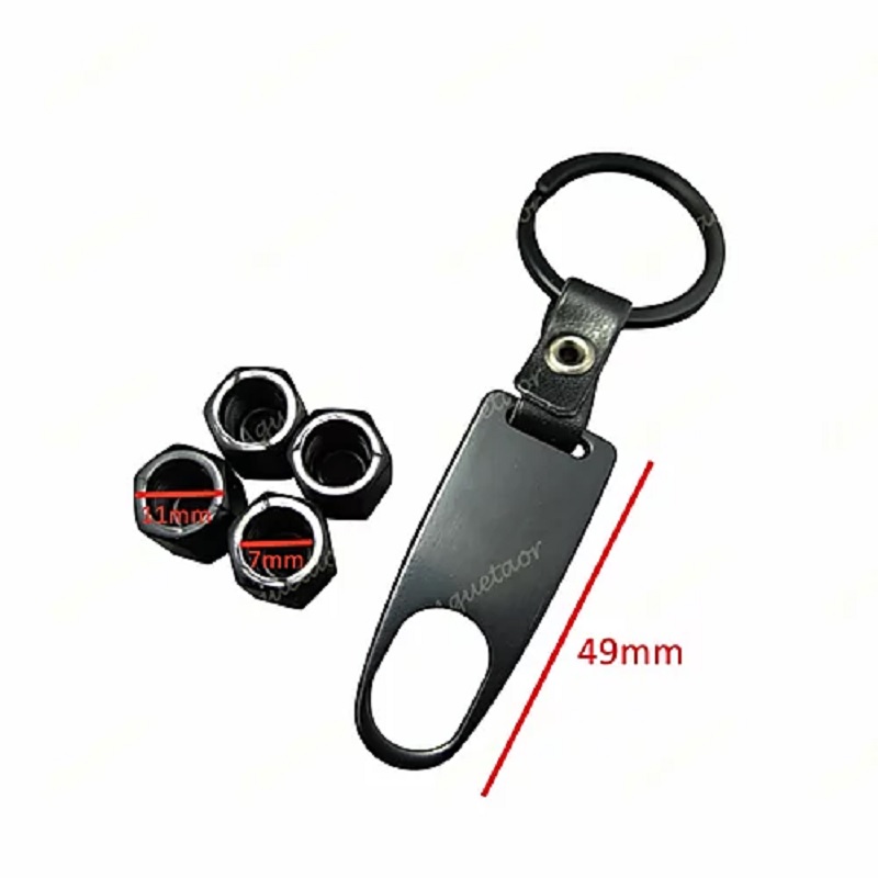 4X B.M.W Logo Car Wheel Tyre Valves Dust Stems Air Caps + Keychain