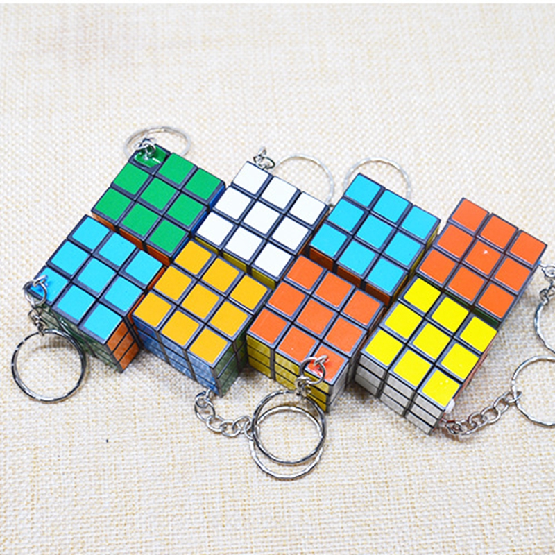 Small Magic Cube Pendant Key Circle Puzzle Package Hanging Key Pendant