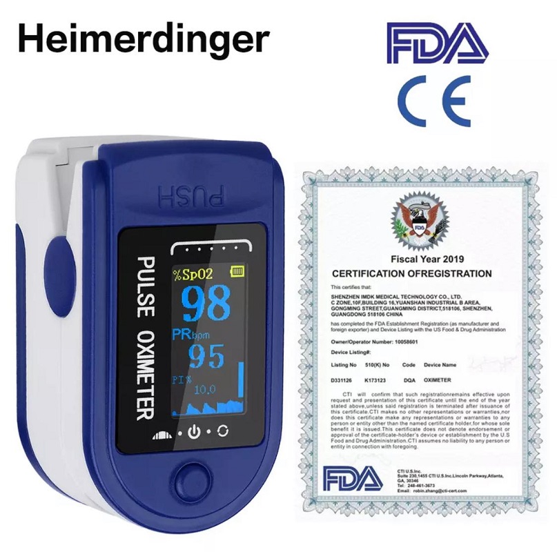 Fingertip Pulse Oximeter Blood Oxygen Saturation Meter