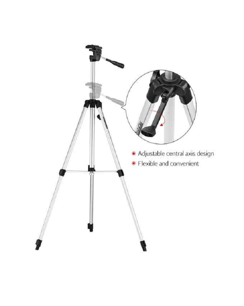 Tefeng TF-330A Professional Tripod Stand Aluminum - Silver