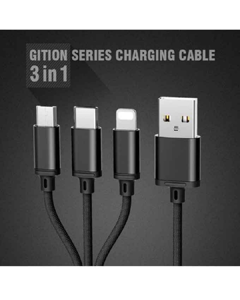 Remax 3in1 Cable RC131th Gition Series For Micro USB,TypeC And
