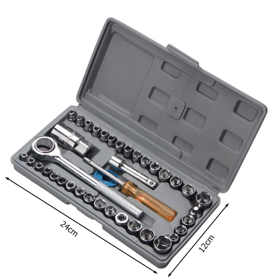 Original Aiwa 40 Pcs Combination Socket Wrench Set Tool Kit