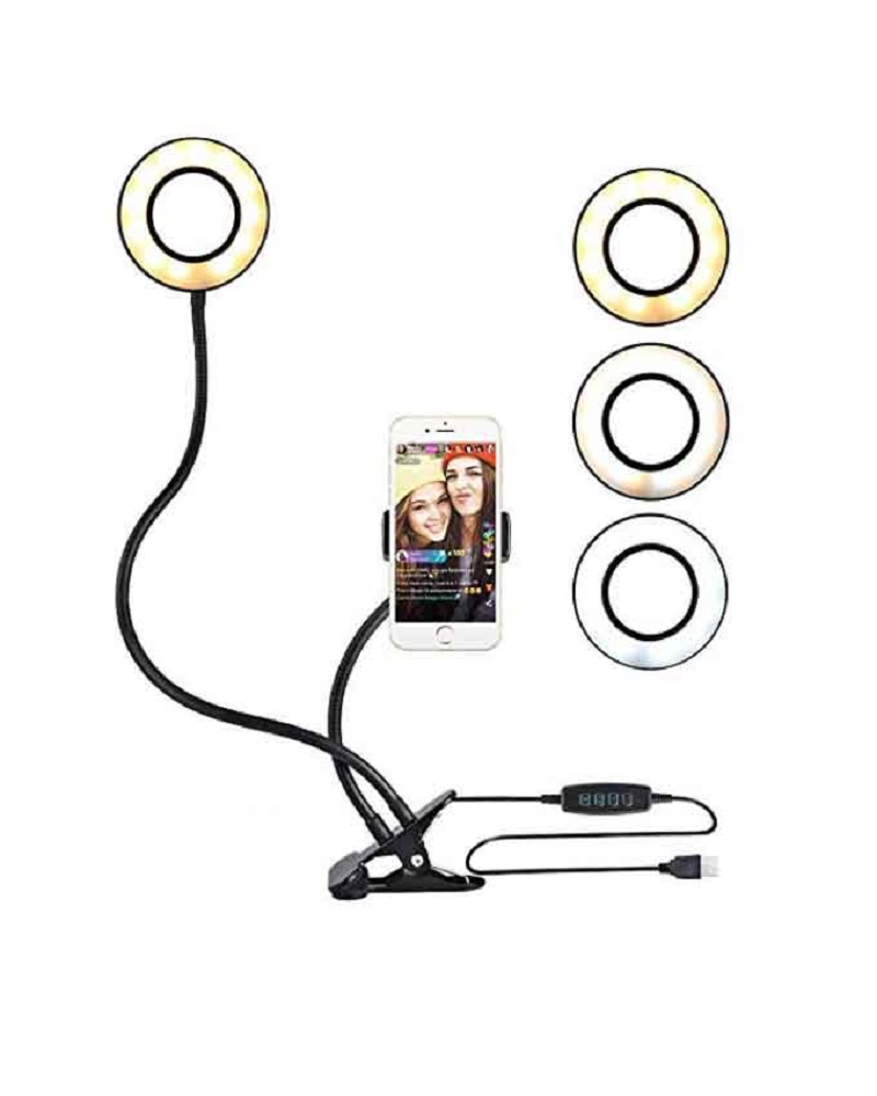 Selfie Ring Light with Cell Phone Holder Stand for Live Stream/Makeup