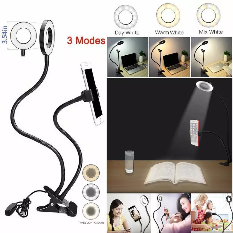 Selfie Ring Light with Cell Phone Holder Stand for Live Stream/Makeup