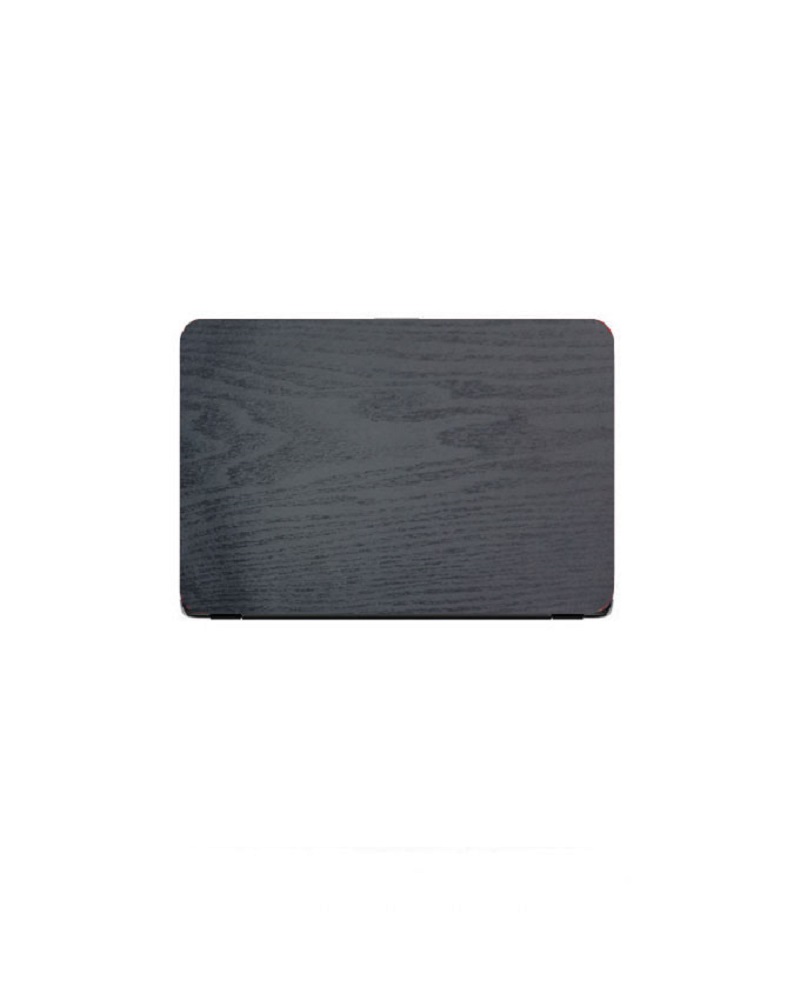 Universal Laptop Back Skin Wooden Texture - Black