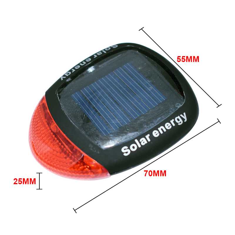 Solar Powered Bicycle Rear Light Seat Post Led Tail Light