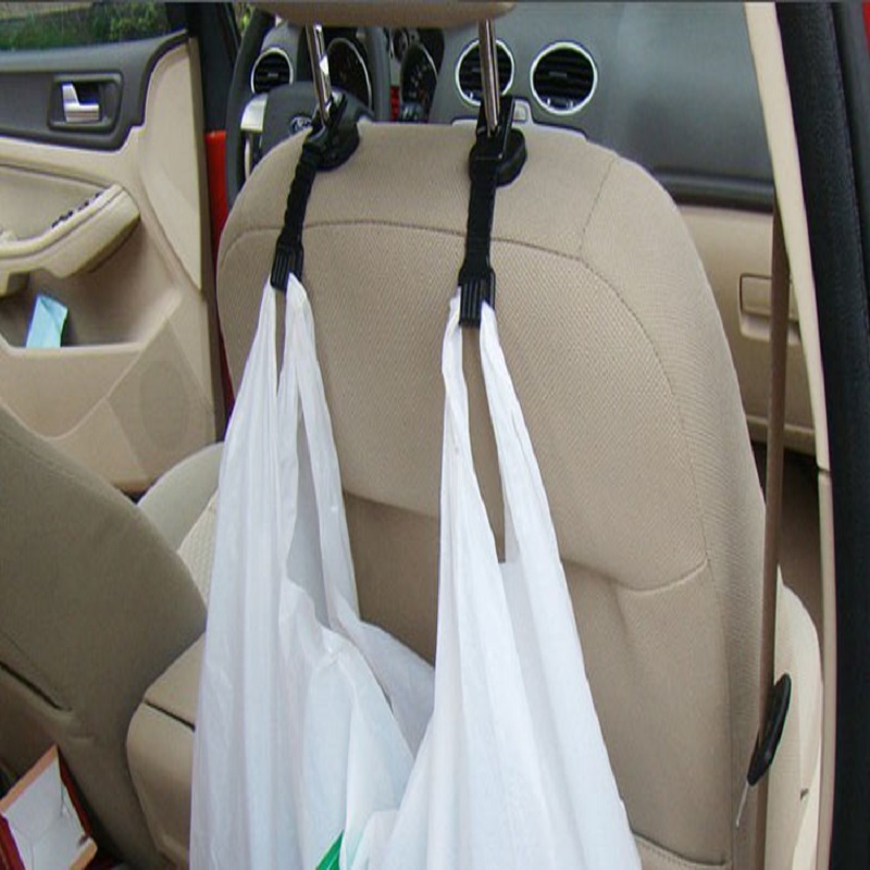 2 PCS Plastic Car Shopping Bag Holder Seat Hook Hanger