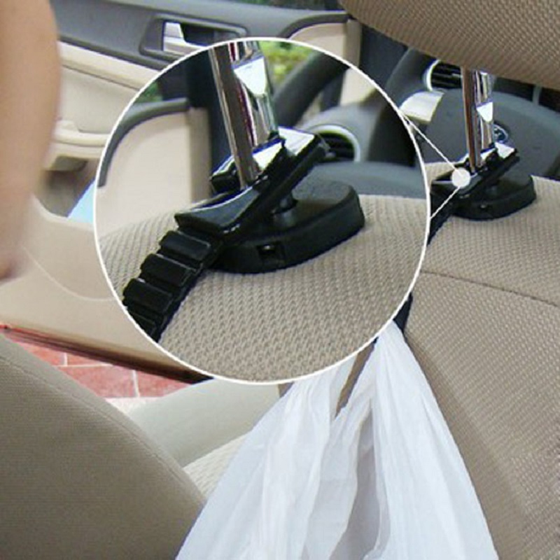 2 PCS Plastic Car Shopping Bag Holder Seat Hook Hanger