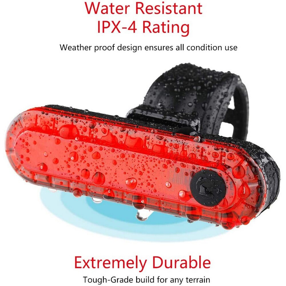 Rechargeable Waterproof Bicycle Waring Rear Tail Light