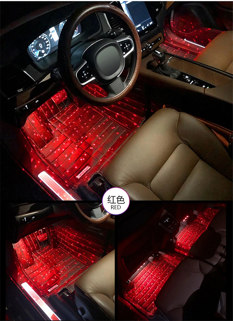 Car Interior Seat Bottom Decorative Music Voice Control Light