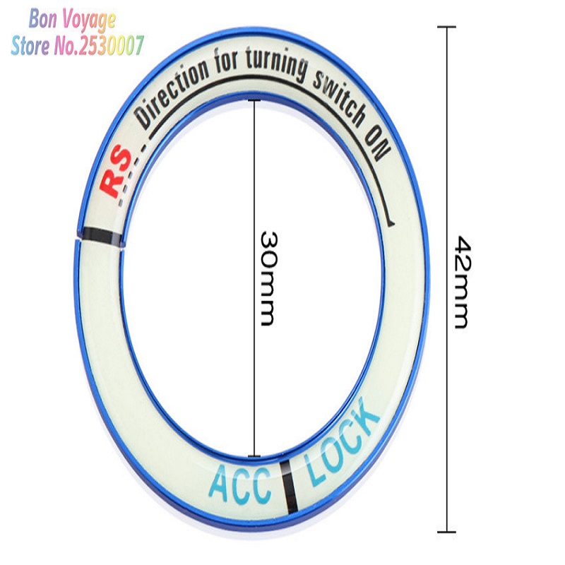Luminous Car Engine Start Stop Ignition Round Ring Only