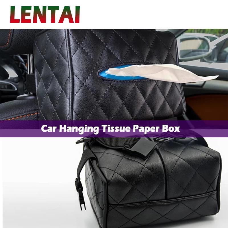 1 Pc Car Hanging Tissue Paper Box Black