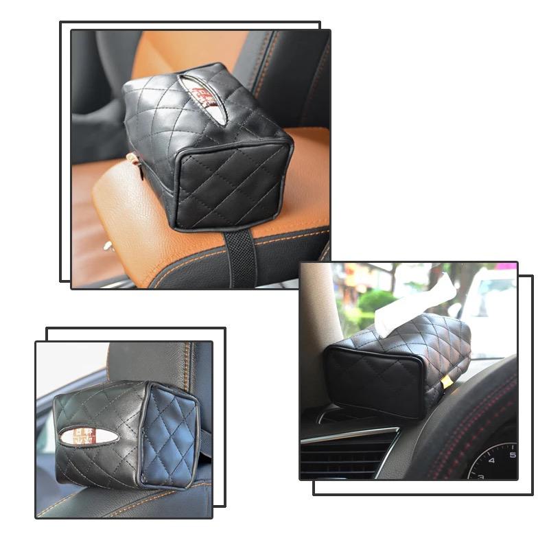 1 Pc Car Hanging Tissue Paper Box Black